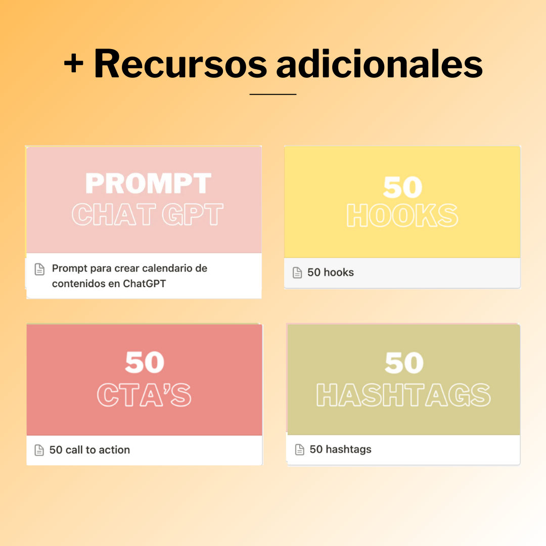 Plantilla Notion - Calendario de contenidos