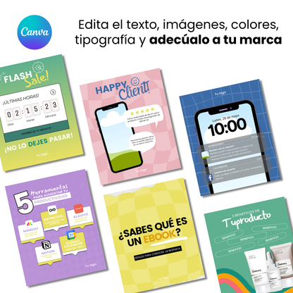 Plantilla Canva - 100 posts estratégicos para Instagram