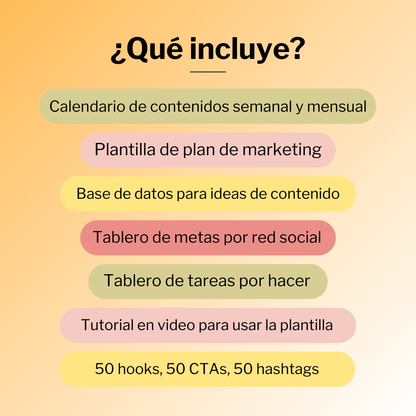 Plantilla Notion - Calendario de contenidos